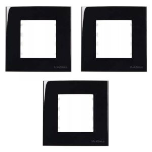 KIT C/3 PLACAS MARGIRIUS SLEEK MÓVEL 80X80MM PRETO