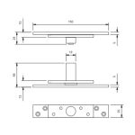 KIT PORTA PIVOTANTE FERMAX COM ROLAMENTO INOX ESCOVADO 350KG