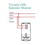 MÓDULO MARGIRIUS SLEEK TOMADA USB SIMPLES 1A BRANCO