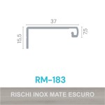 PERFIL ALUMÍNIO ROMETAL FACETATO RM-183 6 MT INOX