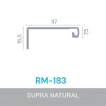 PERFIL ALUMÍNIO ROMETAL FACETATO RM-183 6 MT NATURAL