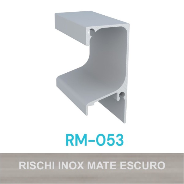 PERFIL ALUMÍNIO ROMETAL GOLA 18MM RM-053 6 MT INOX