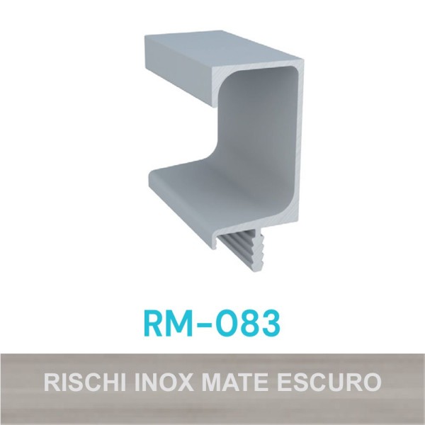 PERFIL ALUMÍNIO ROMETAL GOLA 18MM RM-083 6 MT INOX