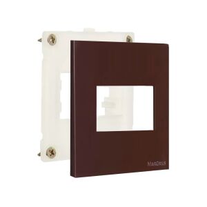 PLACA + SUPORTE MARGIRIUS SLEEK MÓVEL 70X70MM MARROM