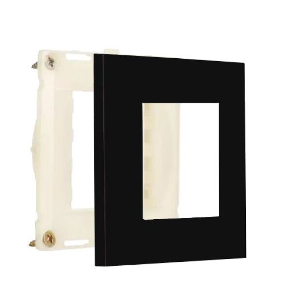 PLACA + SUPORTE MARGIRIUS SLEEK MÓVEL 80X80MM PRETO