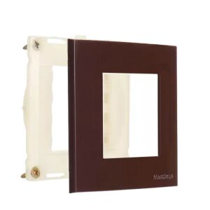 PLACA + SUPORTE MARGIRIUS SLEEK MÓVEL 80X80MM MARROM