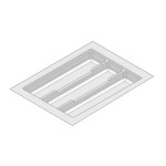 PORTA TALHER MOD-040 370 X 500 X 50MM GAVETA CONCHA BRANCO