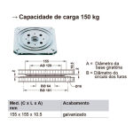 PRATO BASE GIRATÓRIO PARA MESA 15.5 x 15.5