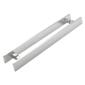 PUXADOR PORTA DUPLO INOX 304 BARRA CHATA 40X10MM 100CM POLIDO