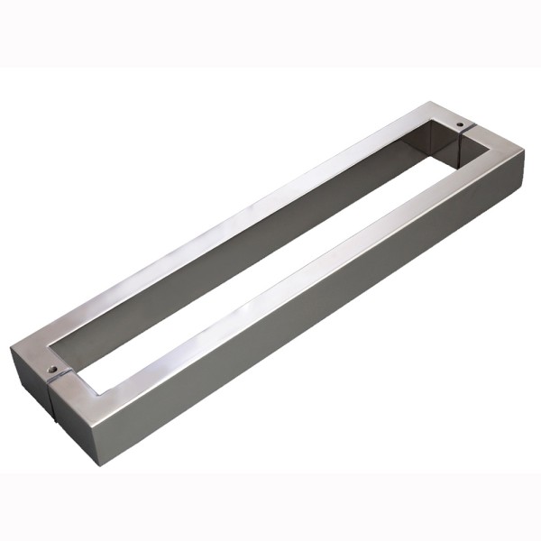 PUXADOR PORTA DUPLO INOX H40 40X20MM 82CM ESCOVADO