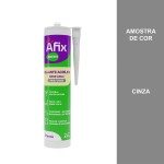 SILICONE BASE ÁGUA AFIX CINZA 430GR