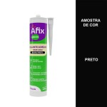 SILICONE BASE ÁGUA AFIX PRETO 430GR