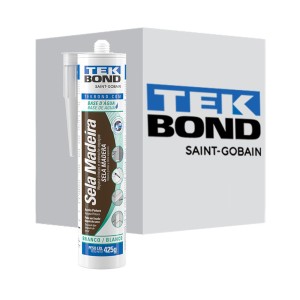 SILICONE BASE ÁGUA TEKBOND SELA MADEIRA BRANCO 425GR C/12