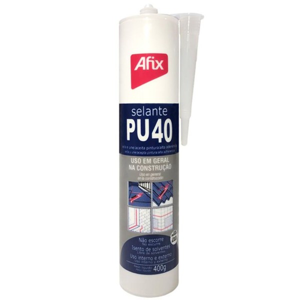 SILICONE PU AFIX CINZA 400GR